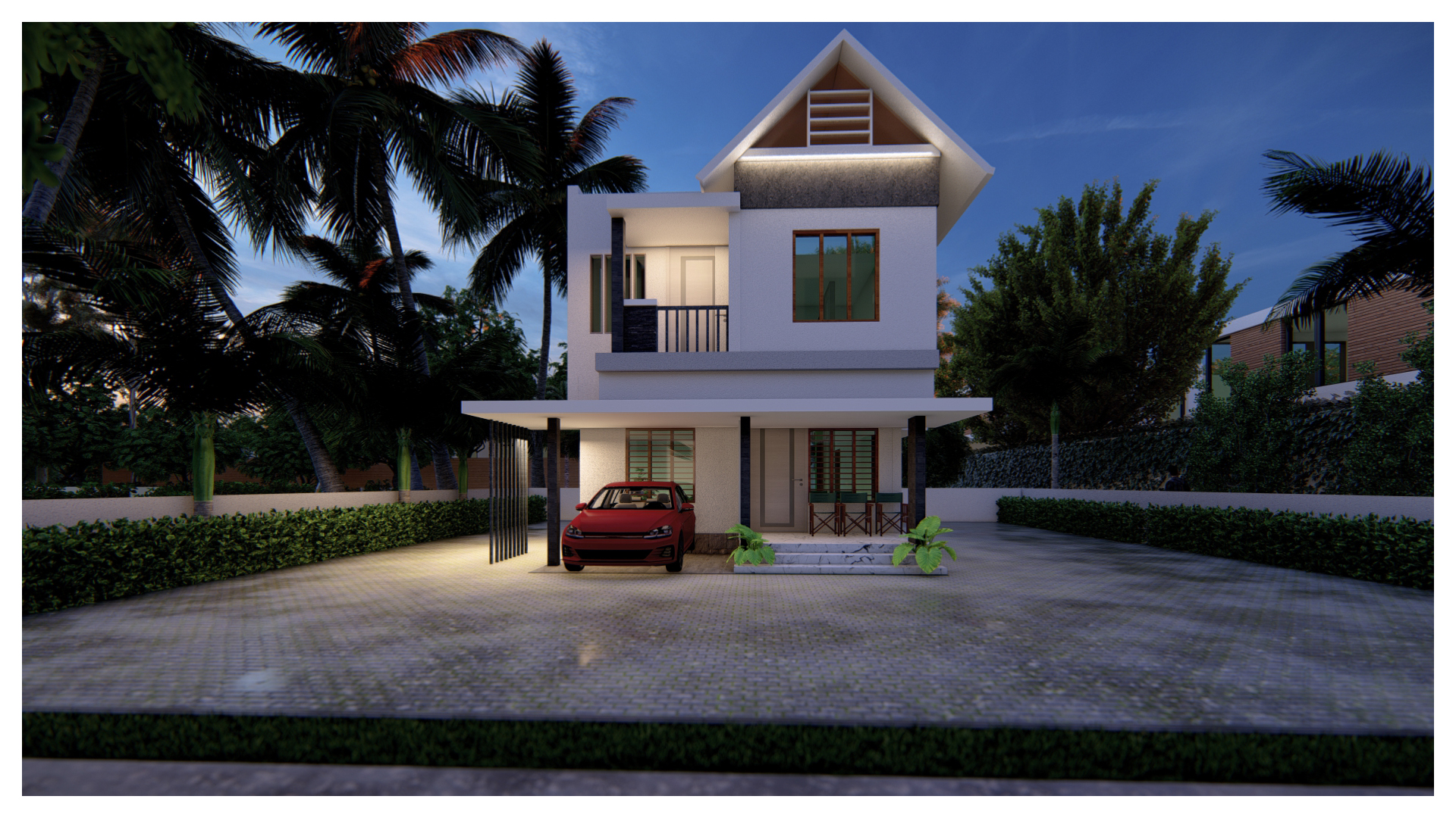 a double storey house 3D